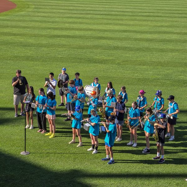 SCS band opens for Hartford Yard Goats