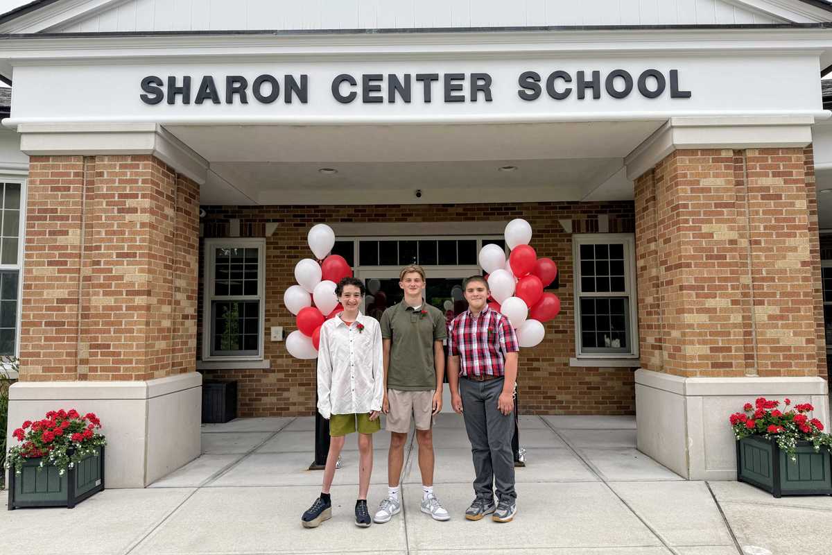 Three students, one memorable send-off at Sharon Center School