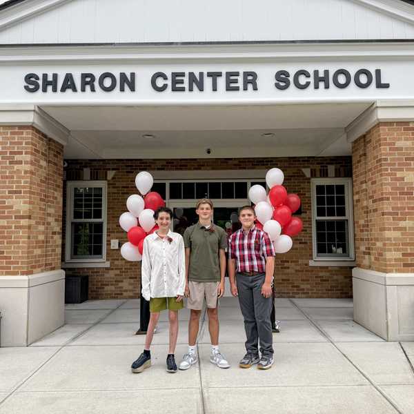 Three students, one memorable send-off at Sharon Center School