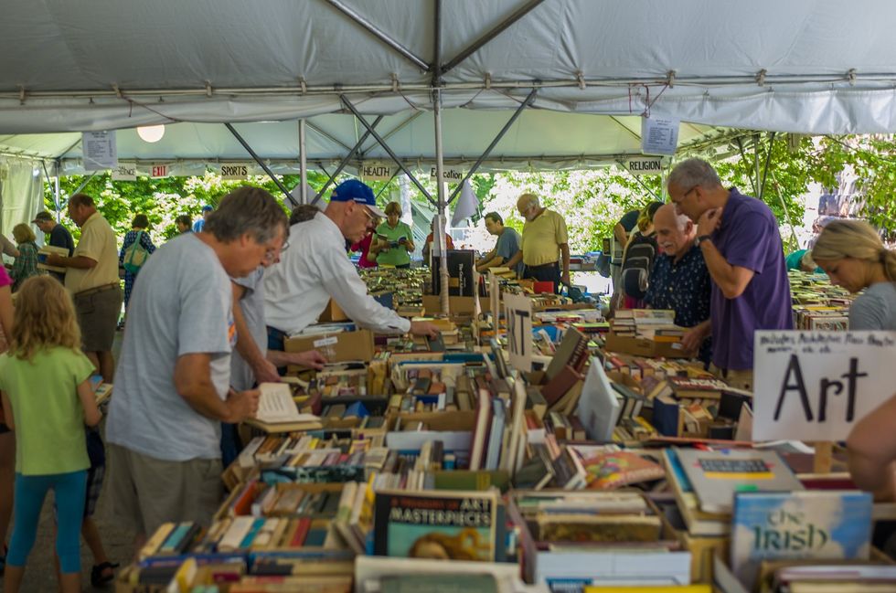 Books Galore at One of the Summer’s Few Library Sales