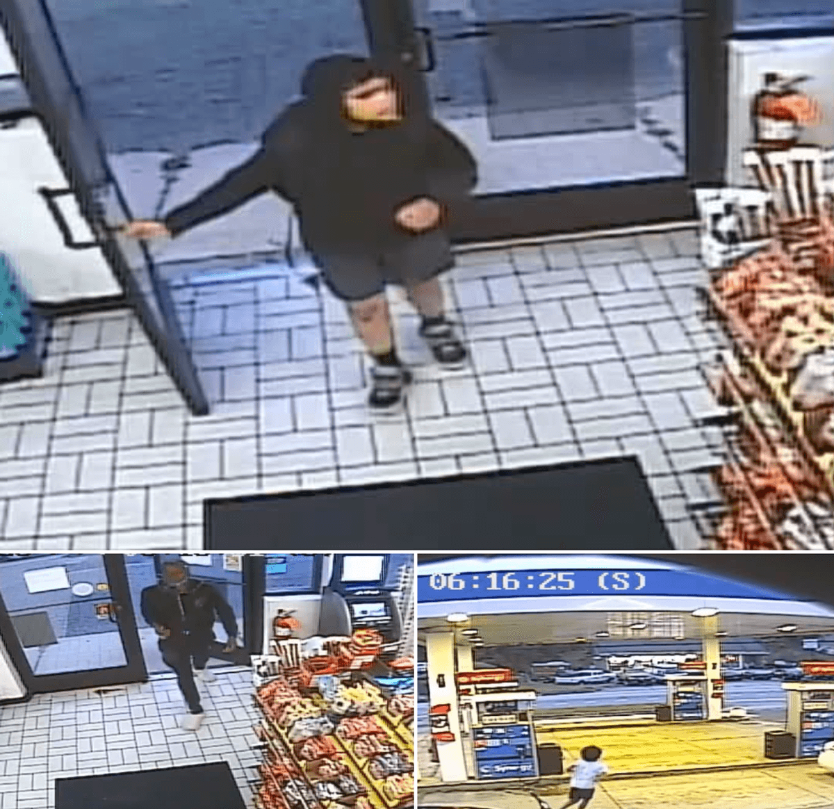 Three suspects in car theft caught on surveillance at local gas station