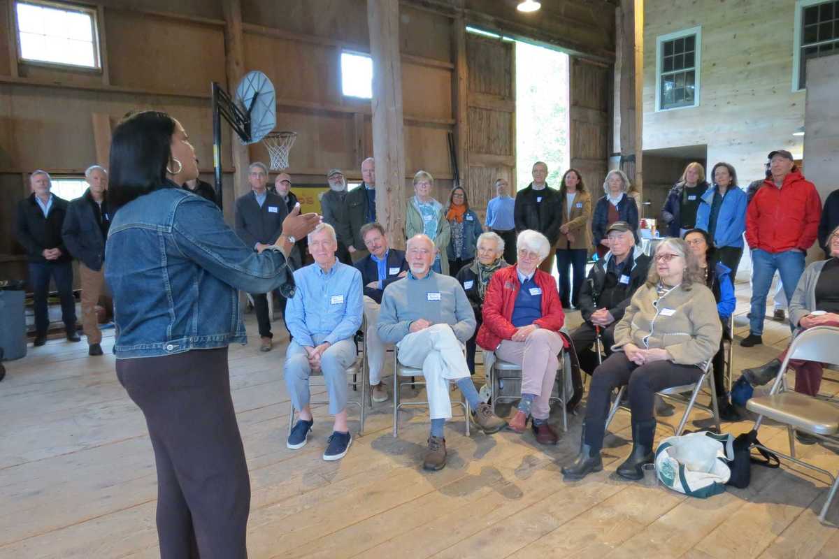 U.S Rep. Jahana Hayes campaigns in Cornwall, warns democracy is at stake