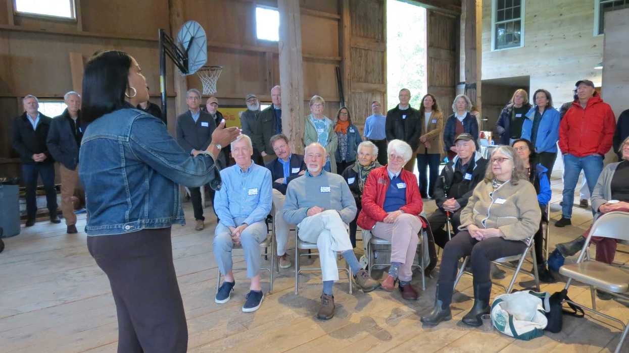 U.S Rep. Jahana Hayes campaigns in Cornwall, warns democracy is at stake